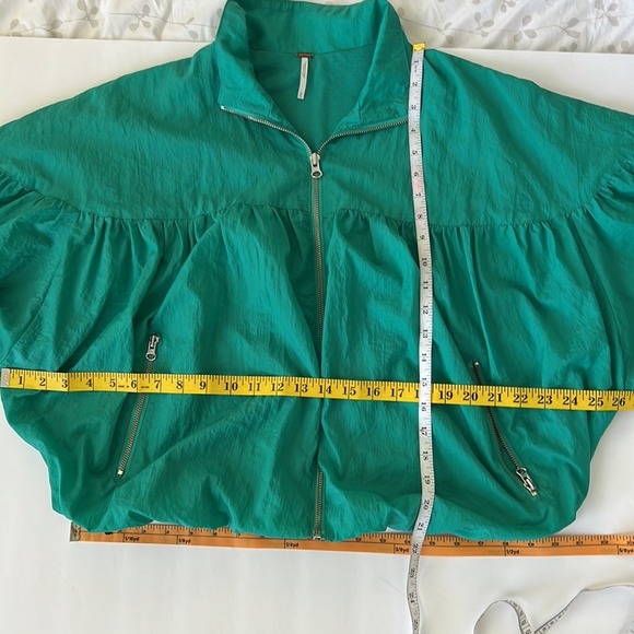 Free People Balloon Bomber Jacket M Y2K Bubble Hem Slouchy Whimsy grunge Fairy - Picture 7 of 16